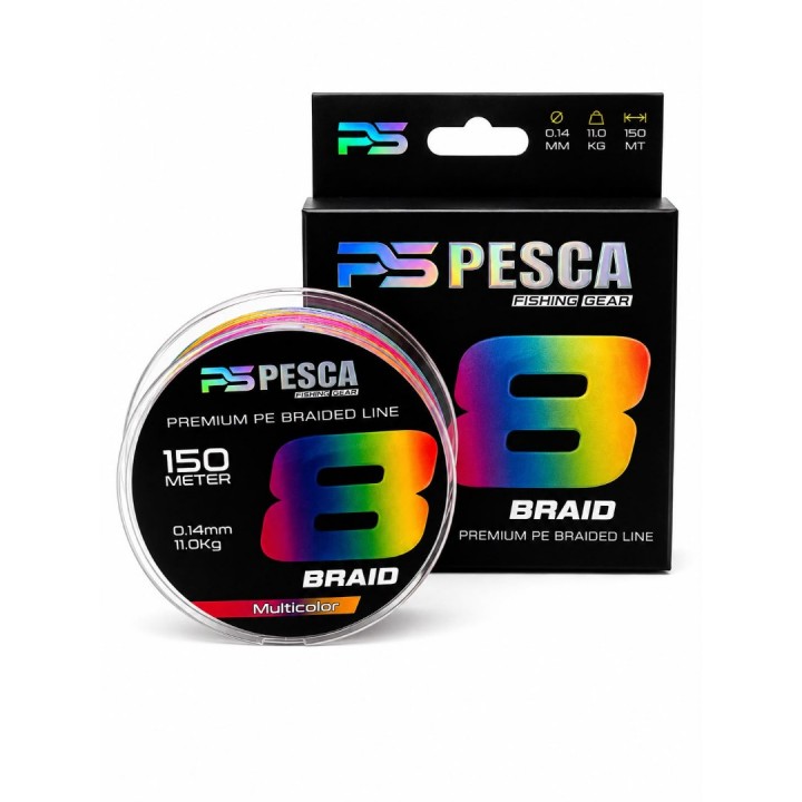 PESCA MULTİCOLOR  8X 150 MT ÖRGÜ İP