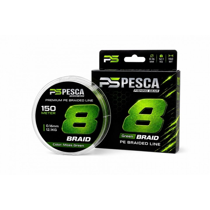 PESCA YEŞİL 8X 150 MT ÖRGÜ İP 