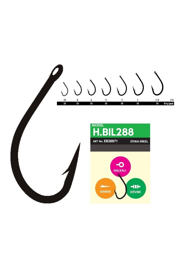 Hayabusa HBIL 288 Sazan İğnesi Dövme Teflon Black 10'lu Paket
