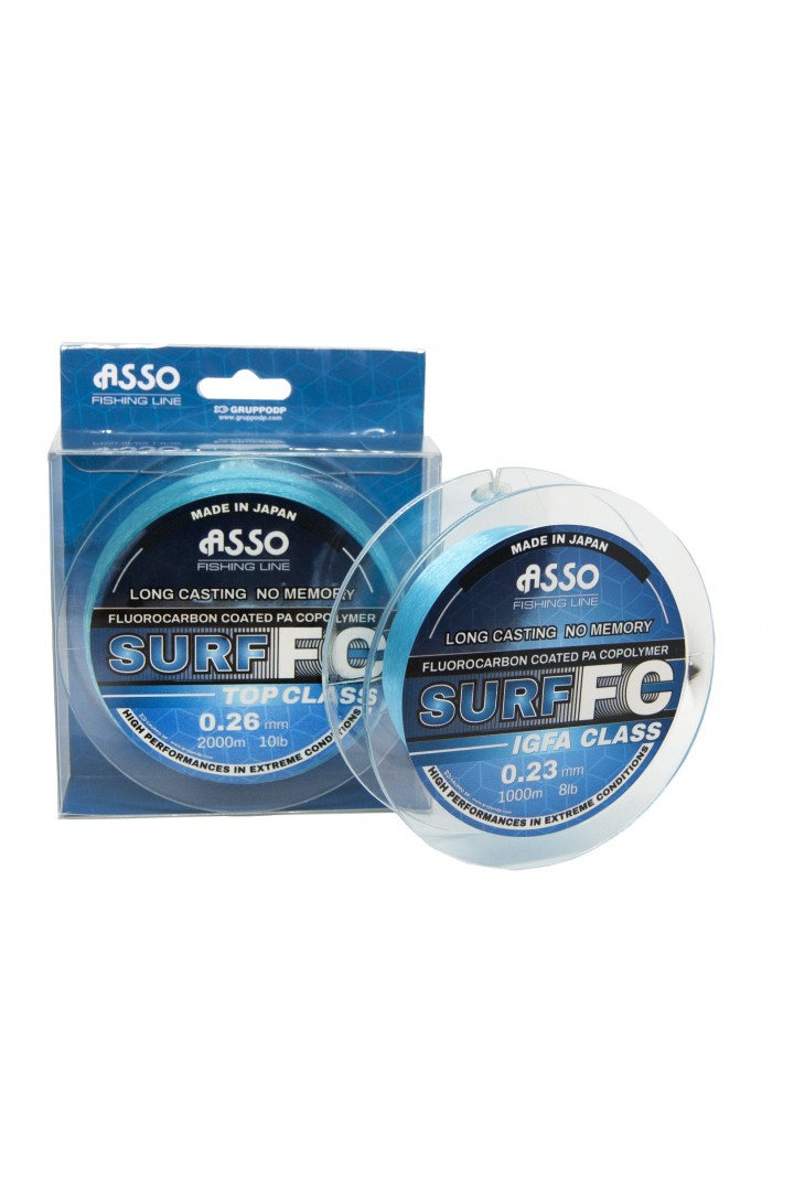 Asso Surf FC COATED Copolymer 1.000mt Long Casting No Memory Blue