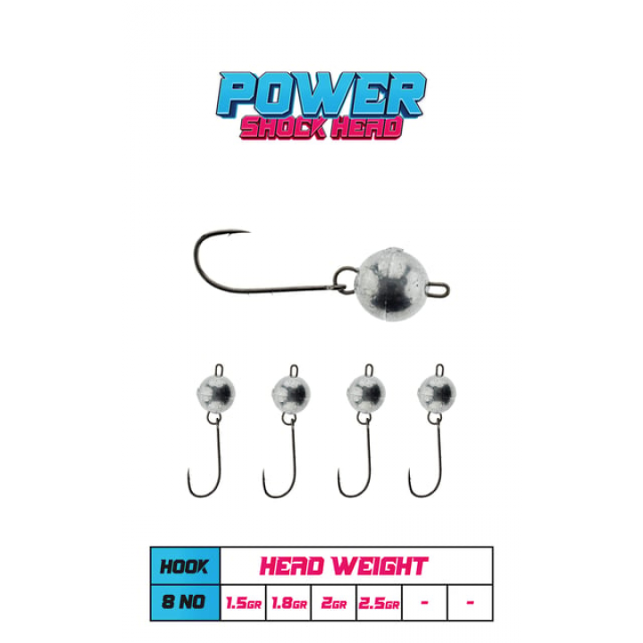Fujin Power Shockhead #8 Hareketli Jighead 