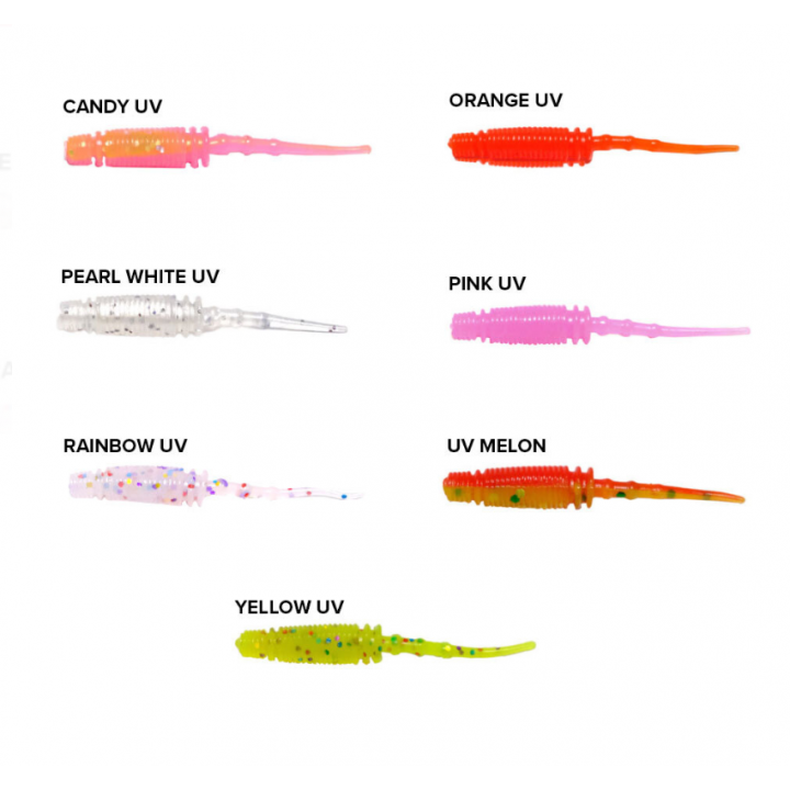 Ryuji Rock Worm 4cm Kokulu Silikon Yem [12 adet]