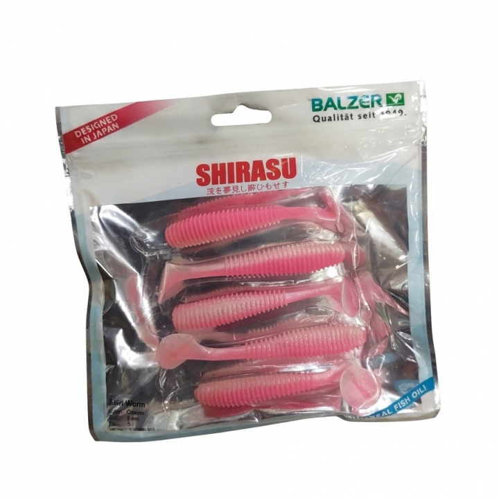 Balzer Shirasu Akiri Worm 9cm 5li paket Pembe